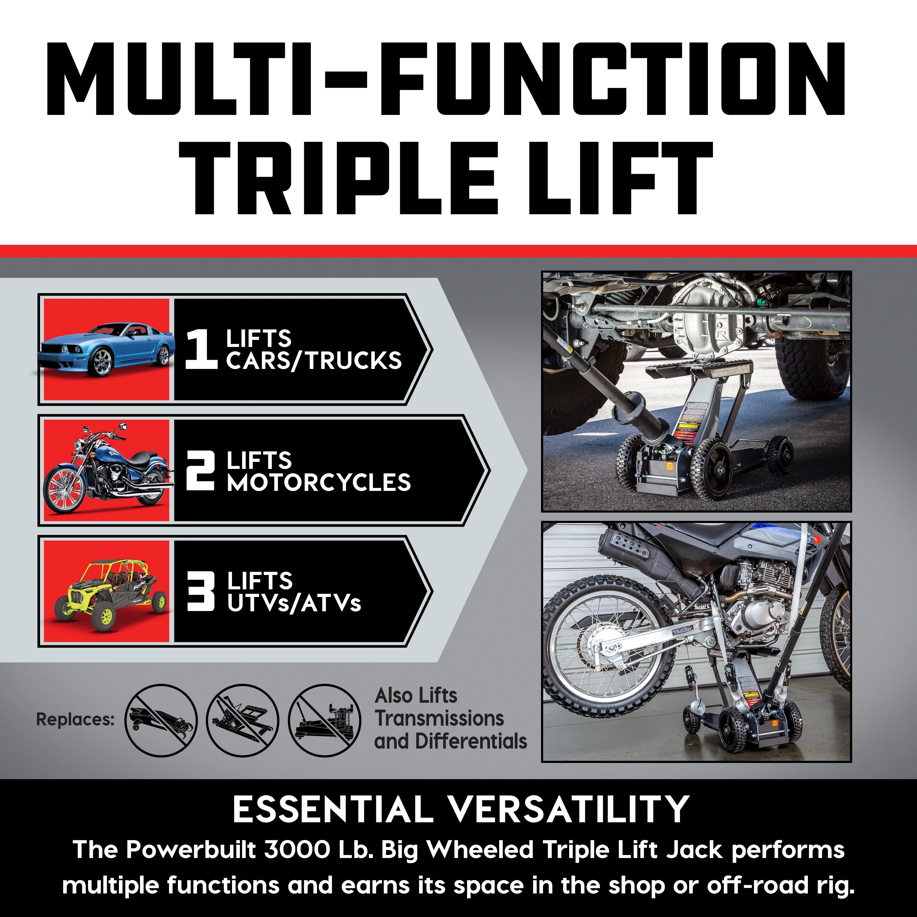MoTLEY Industries - 3000lbs Big Wheel Off Road Triple Lift - Image 9